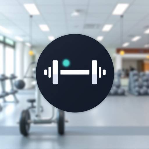 Icon representing fitness center and gym